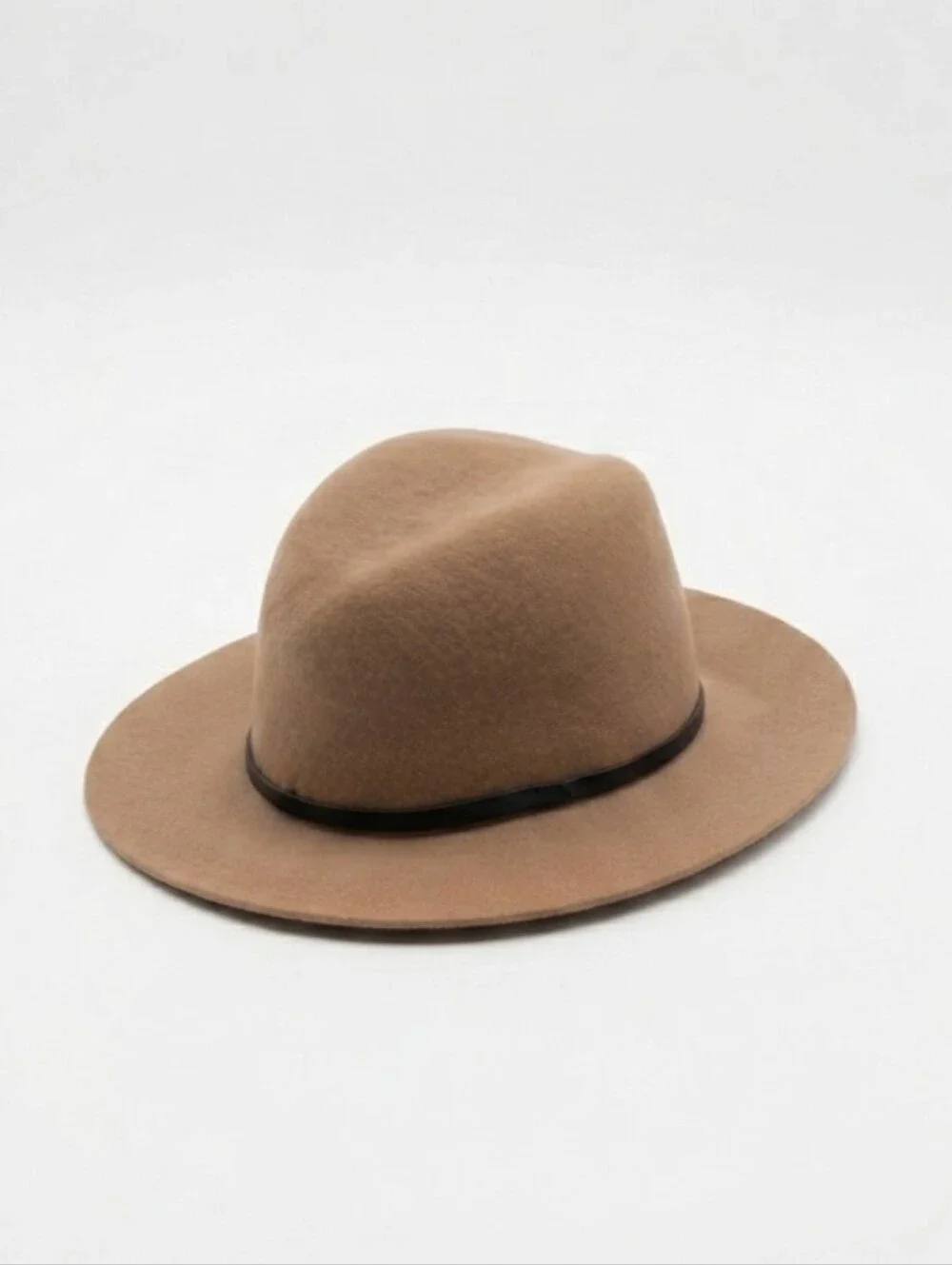 C.C Exclusives Women’s Fedora Hat 100% Wool Brown Wide Brim Casual Accessory
